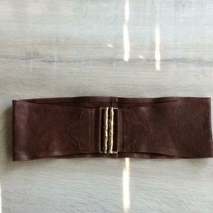 Beautiful brown leather belt